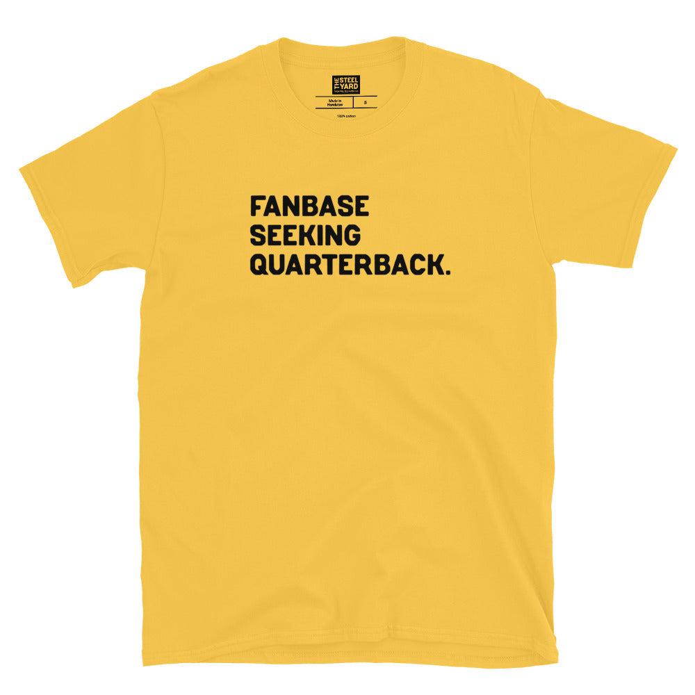 Fanbase Seeking Quarterback Yellow T-Shirt